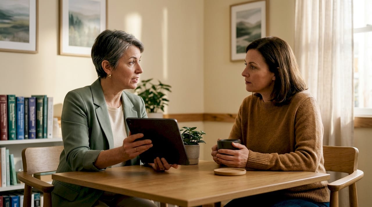 Physician consulting patient about GLP-1 program