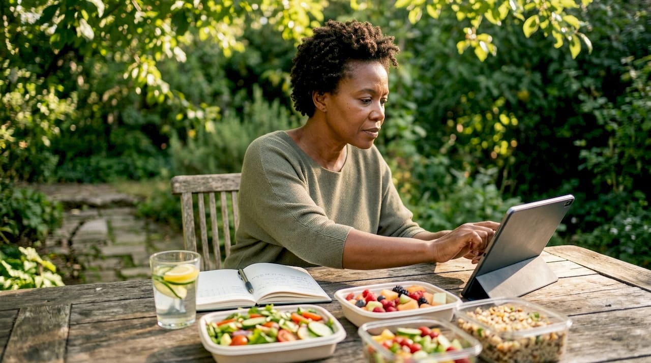 Woman building healthy habits during GLP-1 therapy