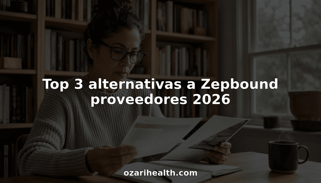 Una mujer está revisando folletos de diferentes programas para perder peso, buscando el que mejor se adapte a sus necesidades.